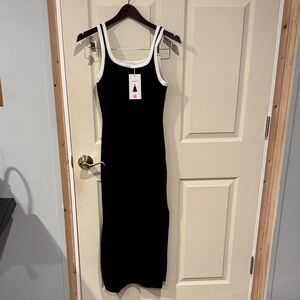 Chic Black and White Maxi Dress
